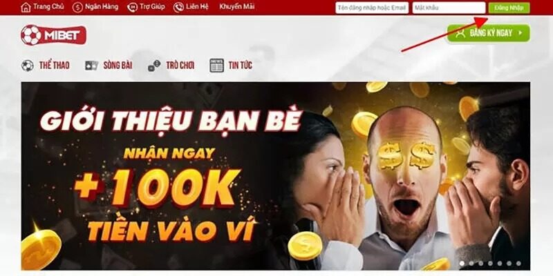 Quy trình đăng nhập MiBet